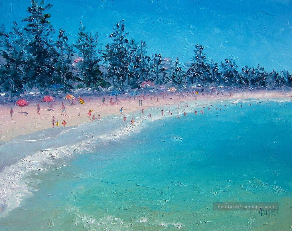 bleu plage scènes Peintures à l'huile